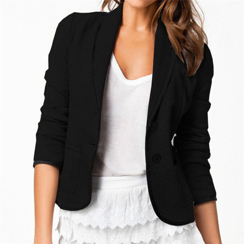 Women's Coats New Coats Fashion Long-Sleeve OL Jackets For Girls Coat Slim Solid Cloth Women's Plus Size Jacket Women Autumn - CelebritystyleFashion.com.au online clothing shop australia