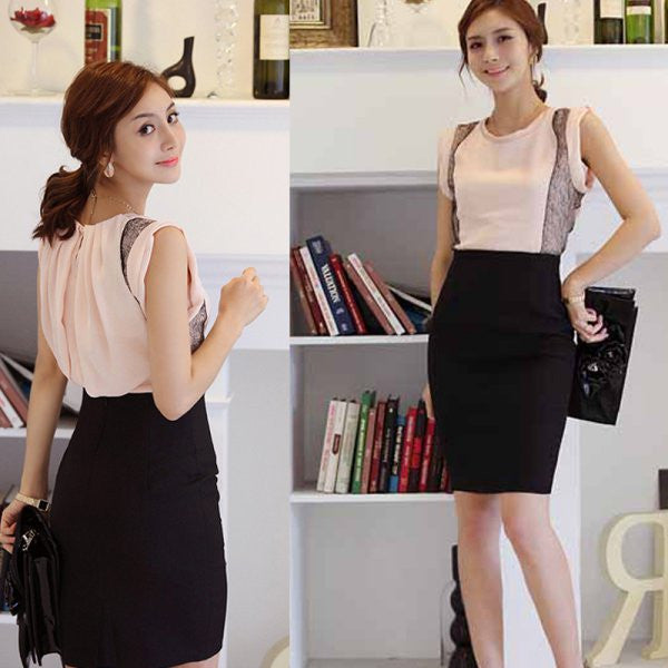 Women Career Solid High Waist Slim Fit Knee Length Straight Pencil Skirt - CelebritystyleFashion.com.au online clothing shop australia