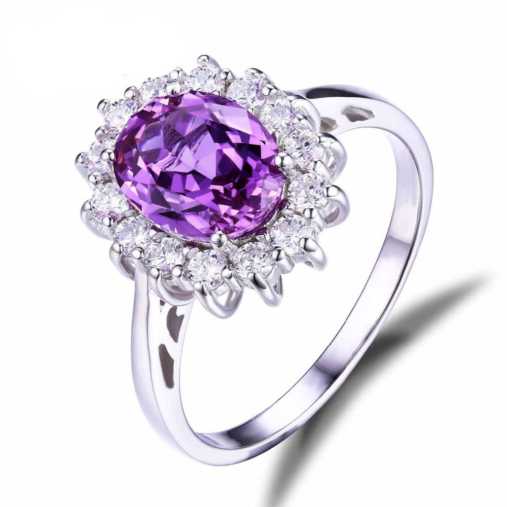 Princess Diana William Kate Middleton's 3.2ct Created Alexandrite Sapphire Ring 925 Sterling Silver Brand Jewelry - CelebritystyleFashion.com.au online clothing shop australia