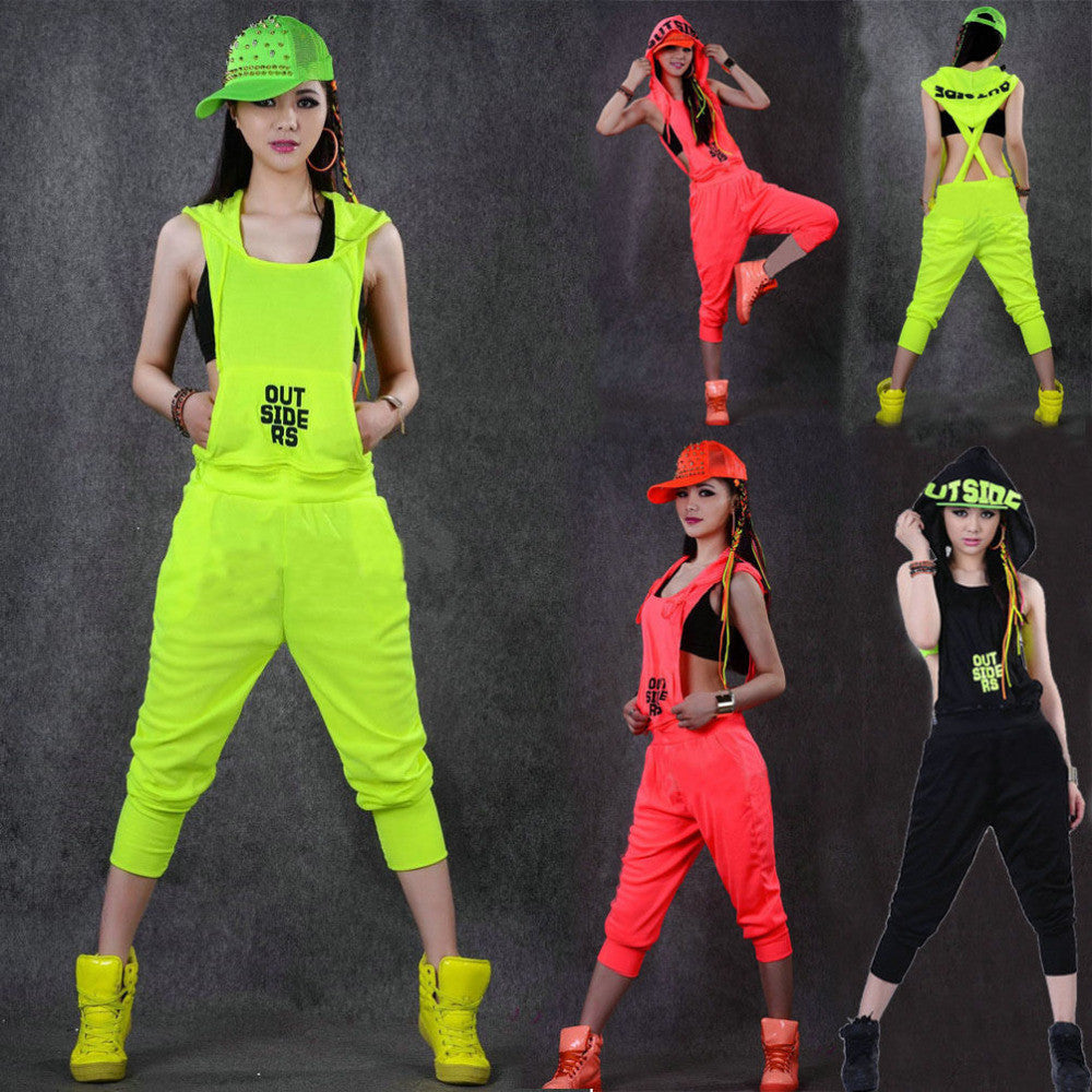 Hip Hop Dance Costume performance wear women romper European playsuit loose overalls harem jazz jumpsuit one piece Pants - CelebritystyleFashion.com.au online clothing shop australia