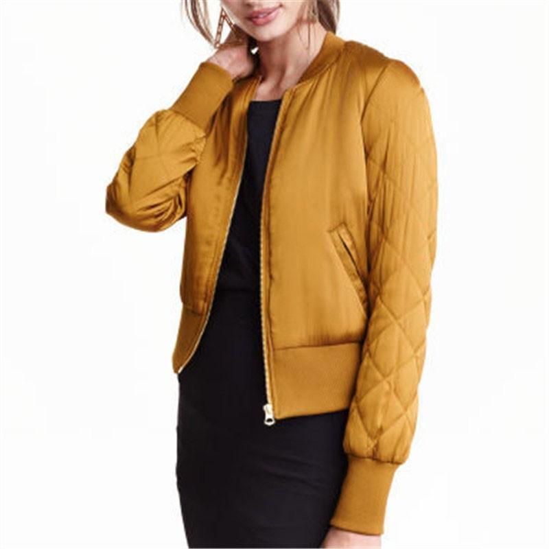 Fashion Womens Winter Warm V-Neck Quilted Zipper Coat Jacket Padded Bomber Fleece Short Outerwear Tops chaquetas 6 Colors